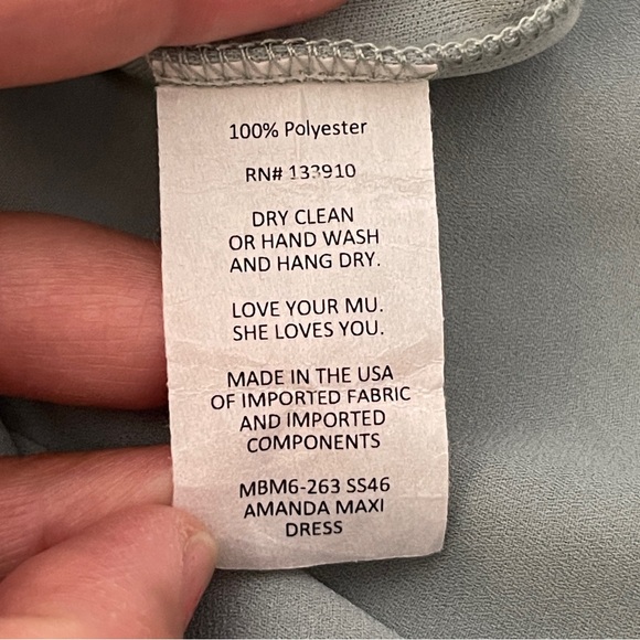 Show me your Mumu Ash Green Haltered Maxi Dress size Small - Picture 8 of 10